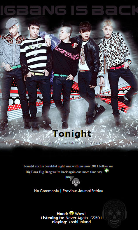 BigBang Journal Skin 3