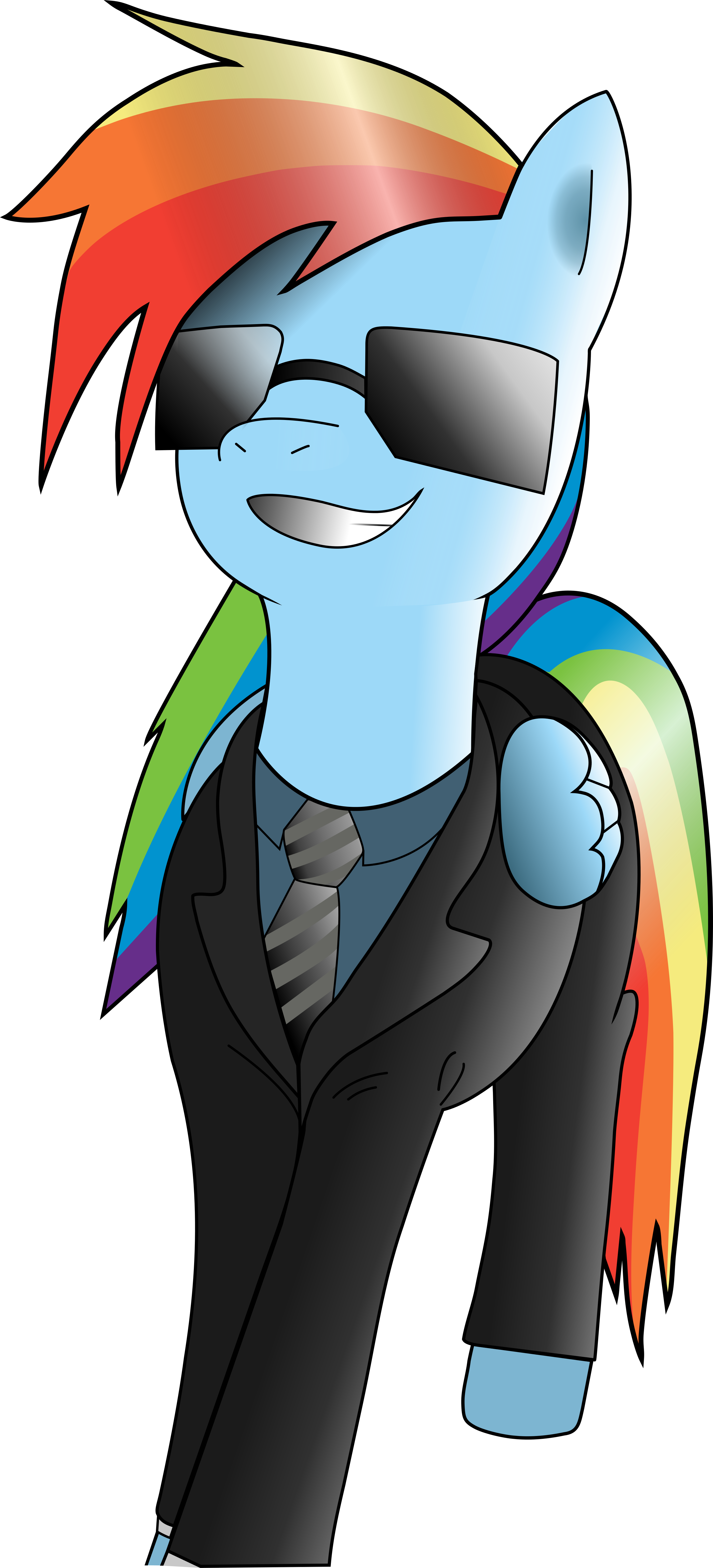 Rainbow Dash in suit