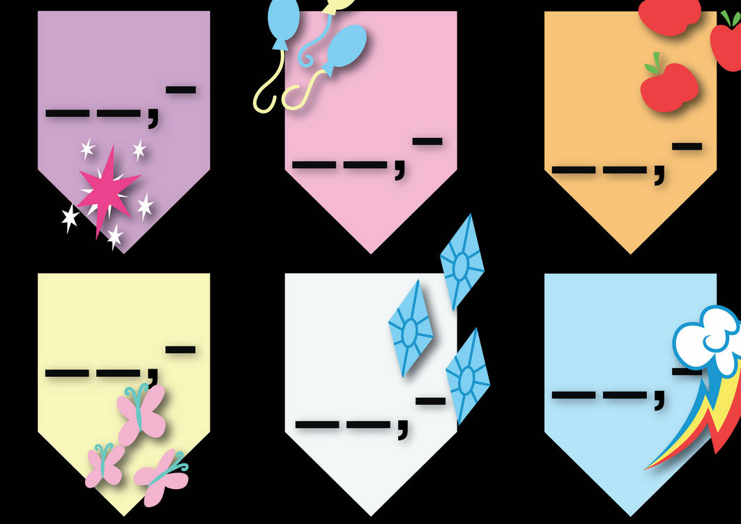My Little Pony - Mane 6 Price tags by jerry411