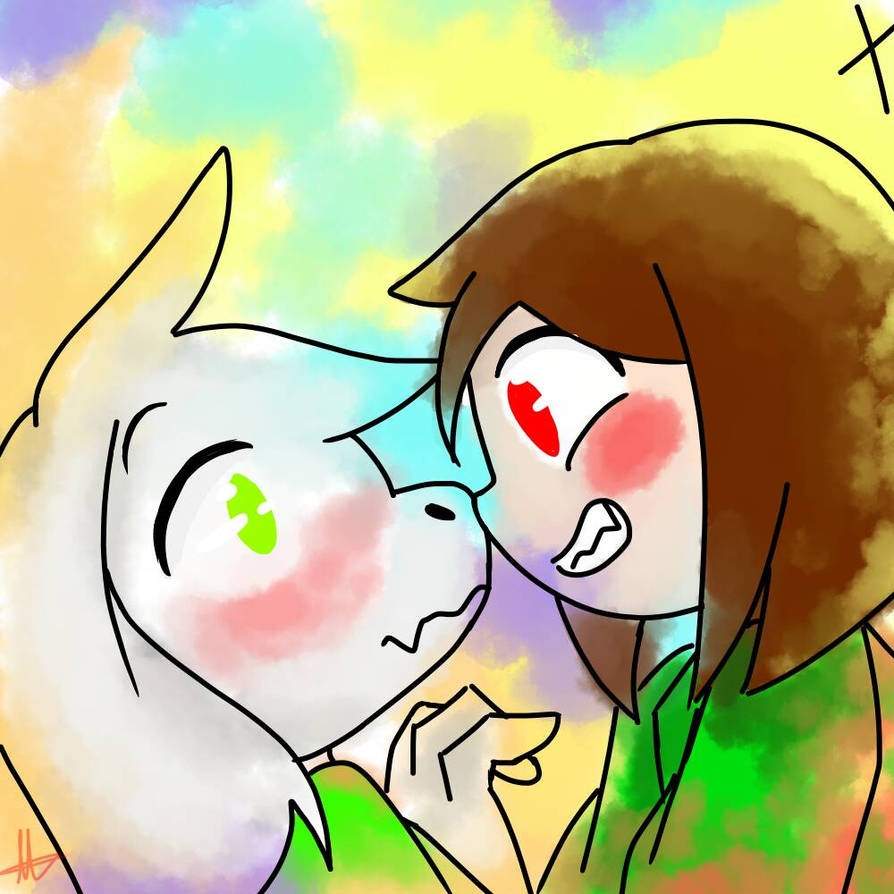 chara and asriel by twolie on DeviantArt
