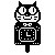Creepy Cat Clock Icon
