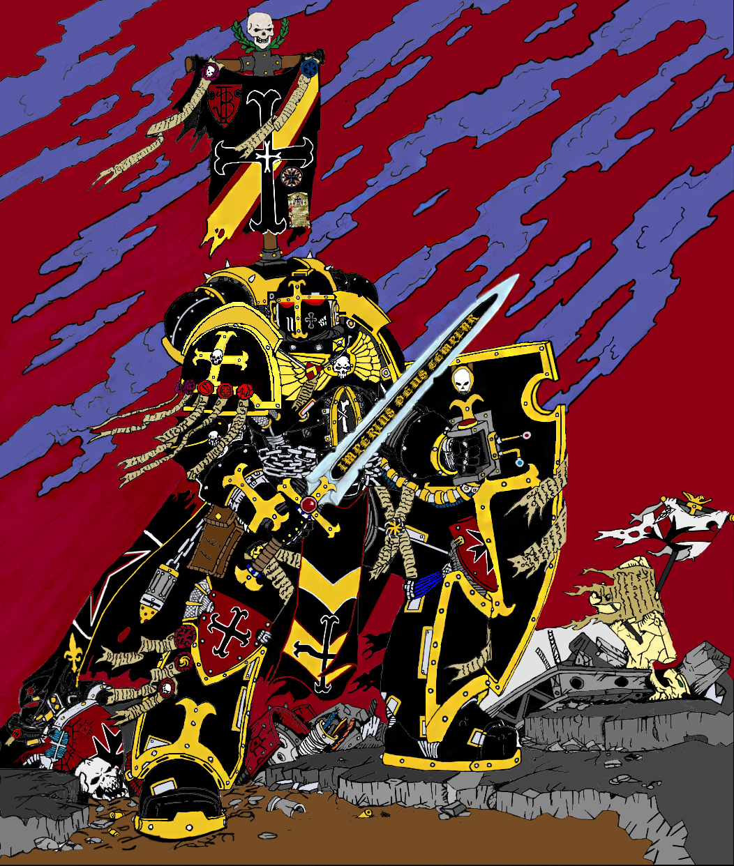 Black Templar Knight Colored by ChaosAurion on DeviantArt