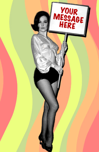 60's Babe Message Bearer PSD