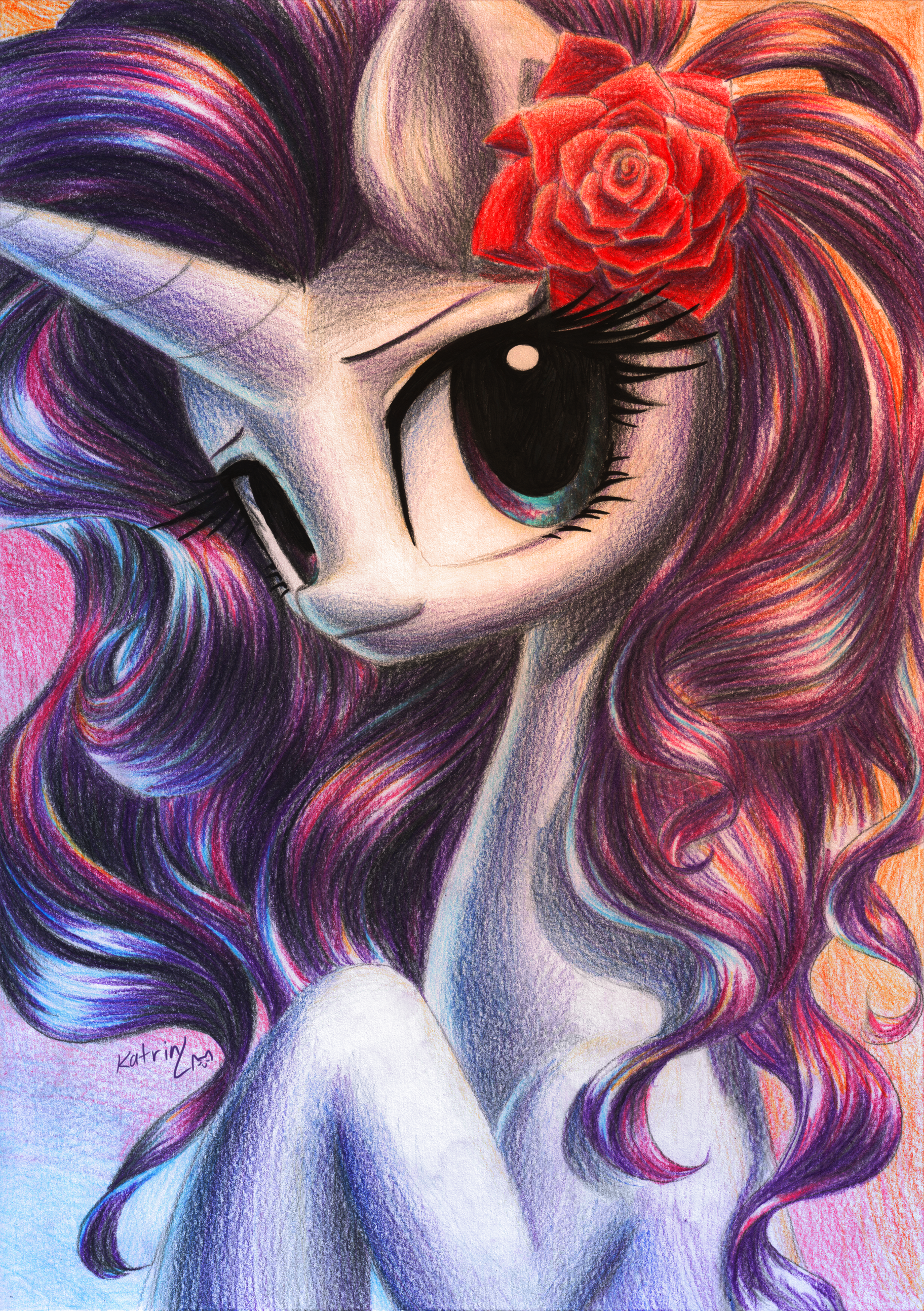 about Rarity and red roses