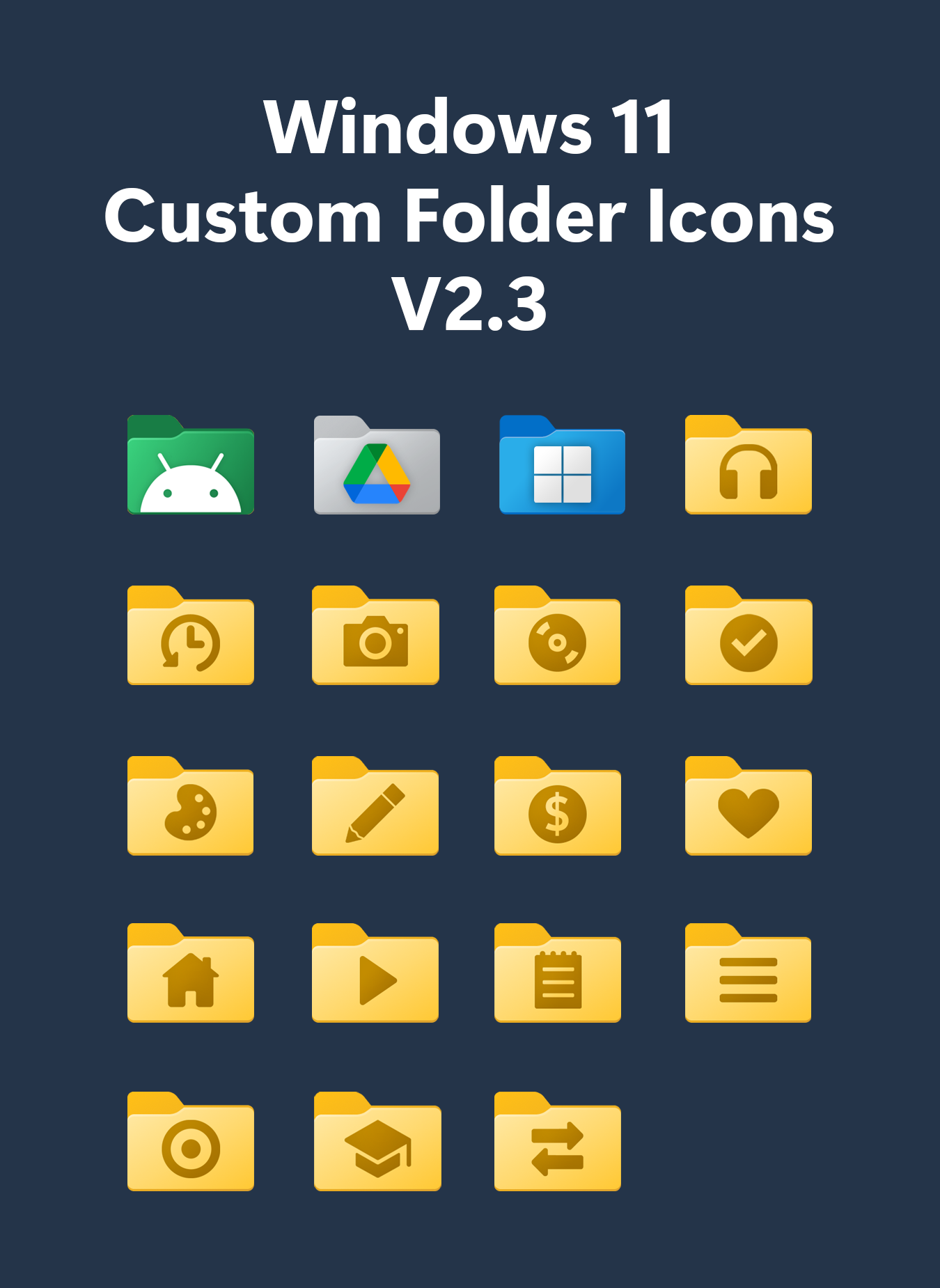 Windows 11 Custom Folder Icons by EricMGV on DeviantArt