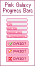 F2U: Pink Galaxy Progress Bars by Snowshi