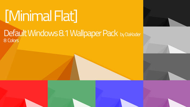 [MinFlat] Default Windows 8.1 Wallpaper Pack