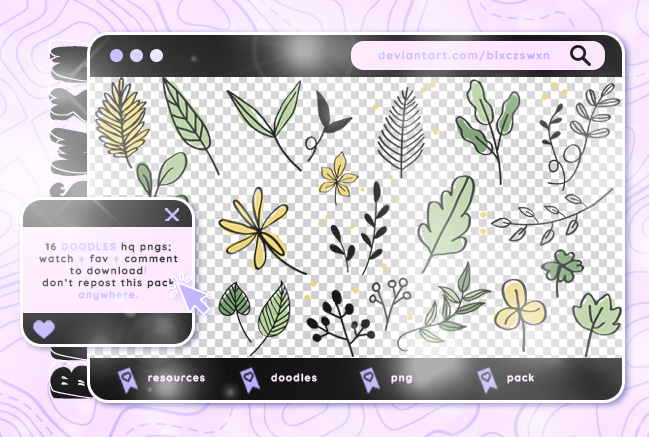 doodles #04 (png pack) by blxczswxn on DeviantArt
