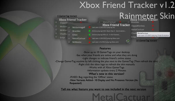 Xbox Friend Tracker v1.20