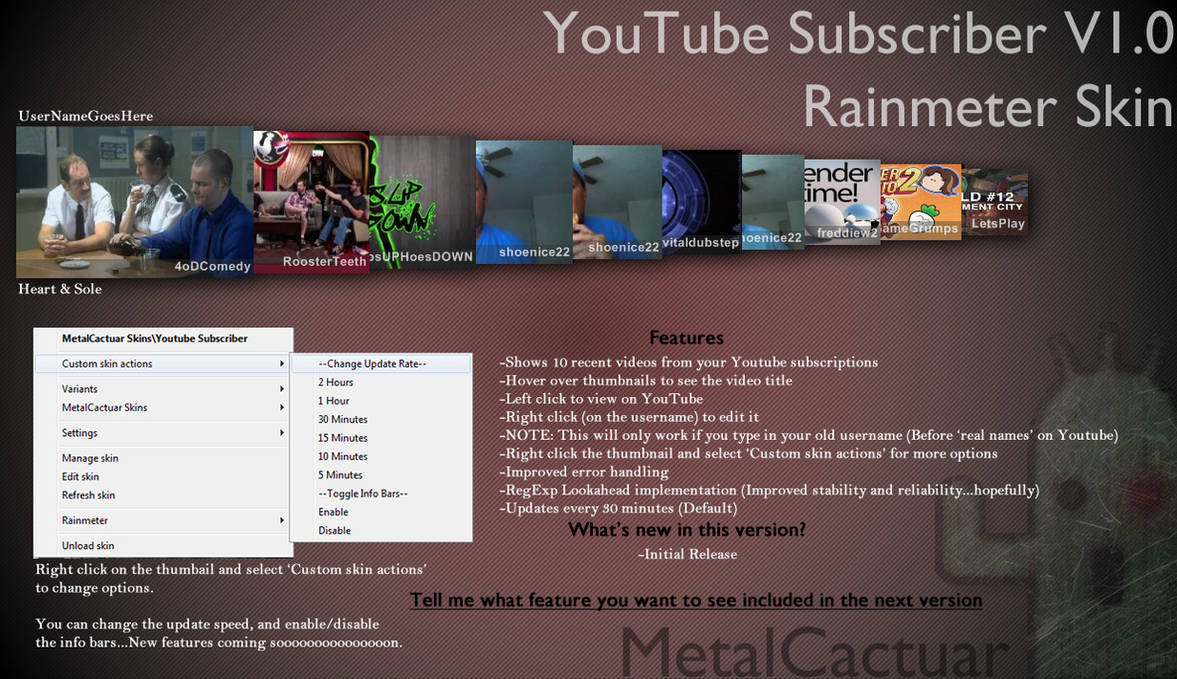 YouTube Subscriber v1.00 by MetalCactuar on DeviantArt