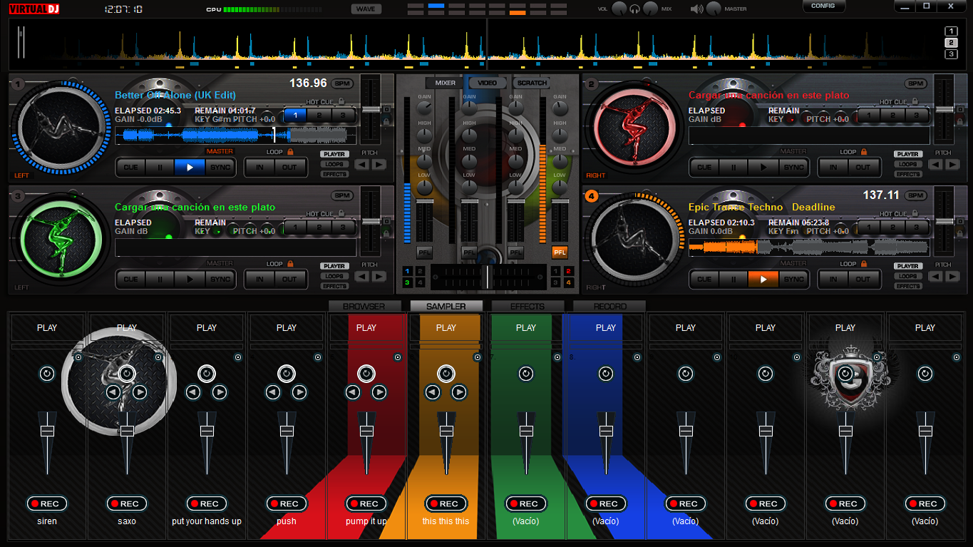 Skin para VirtualDj Multicolor by Geniusilver