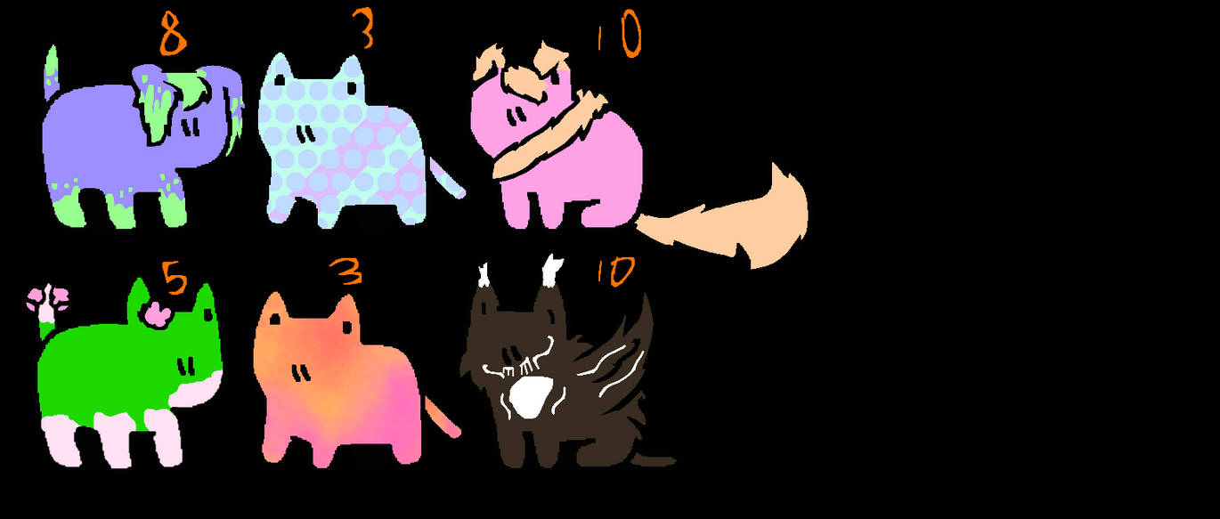 Adopt Batch - 6/6 OPEN by PastelRibbonsxx on DeviantArt