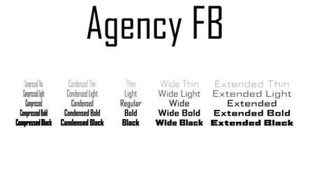 Agency FB Font