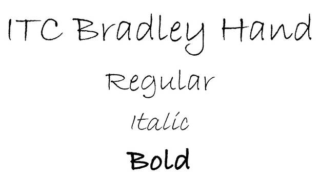 ITC Bradley Hand Font