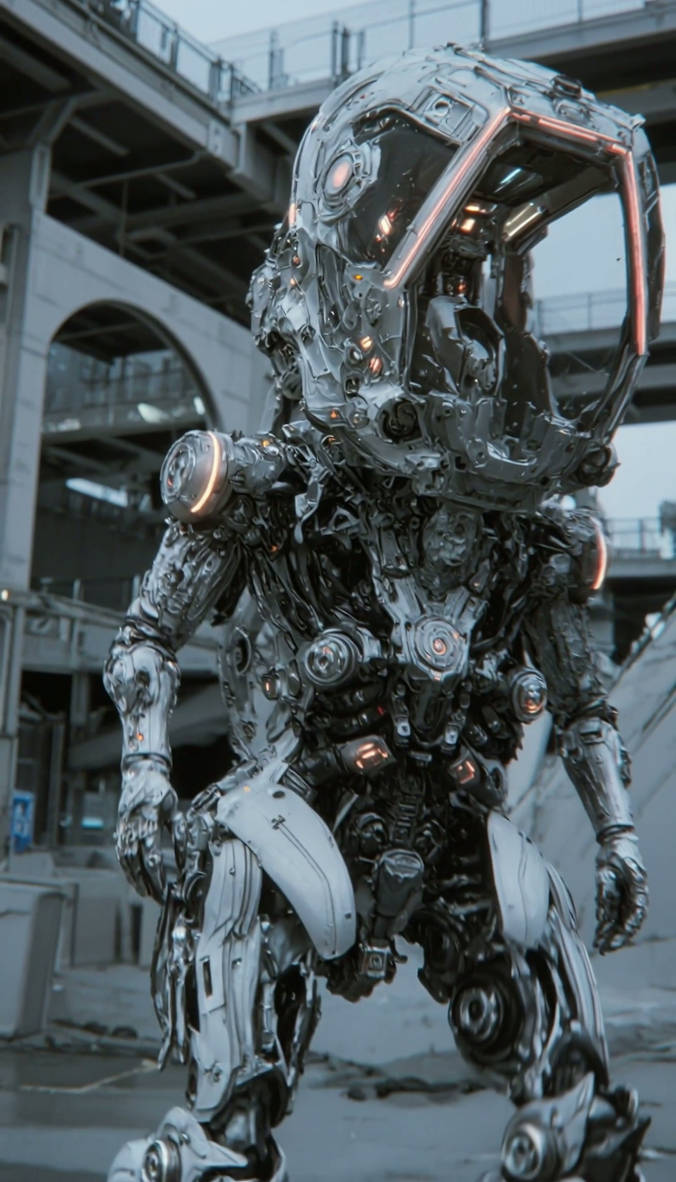 AiraVoid - Shutdown Protocol Kneeling Mech [4K] by AiraVoid on DeviantArt