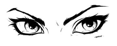 Comic Book Style Womans Eyes by RAM
