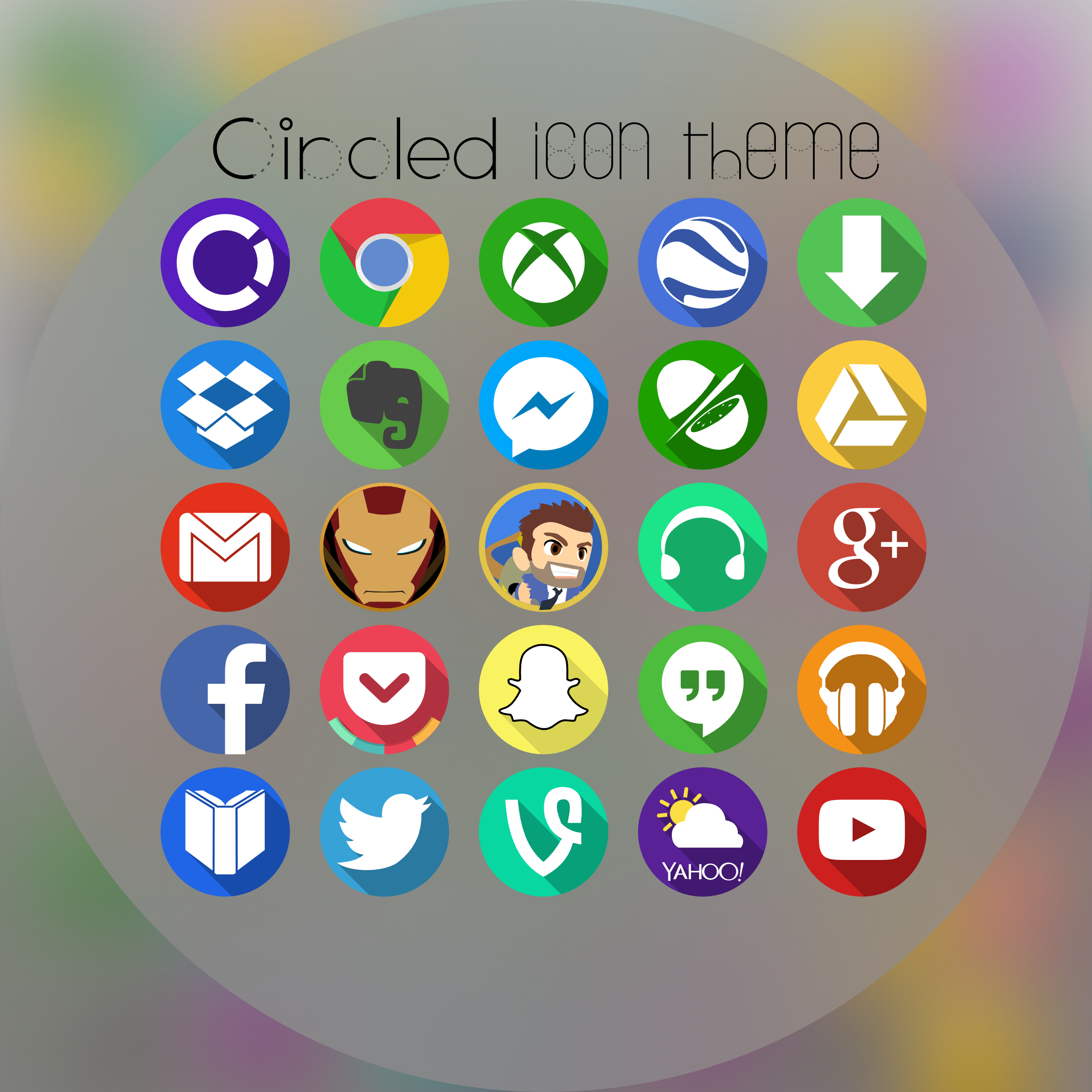 Flat Circled Icon Theme(1.2)