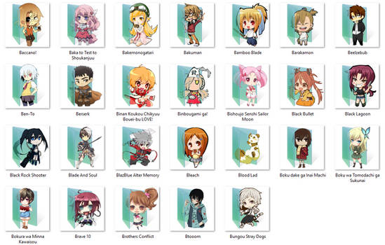 Anime folder icon pack (B)