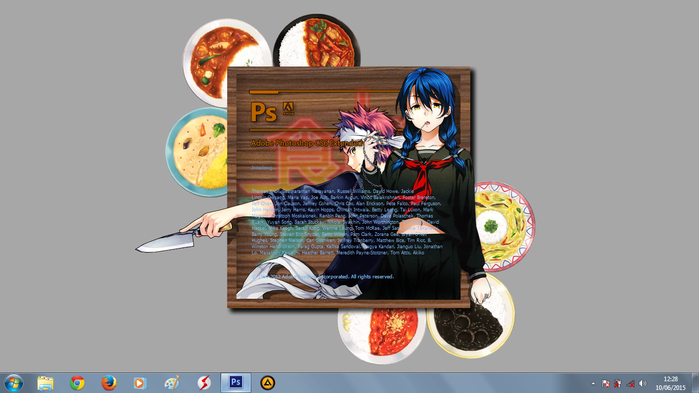 Shokugeki no Souma Splash Screen Photoshop CS6