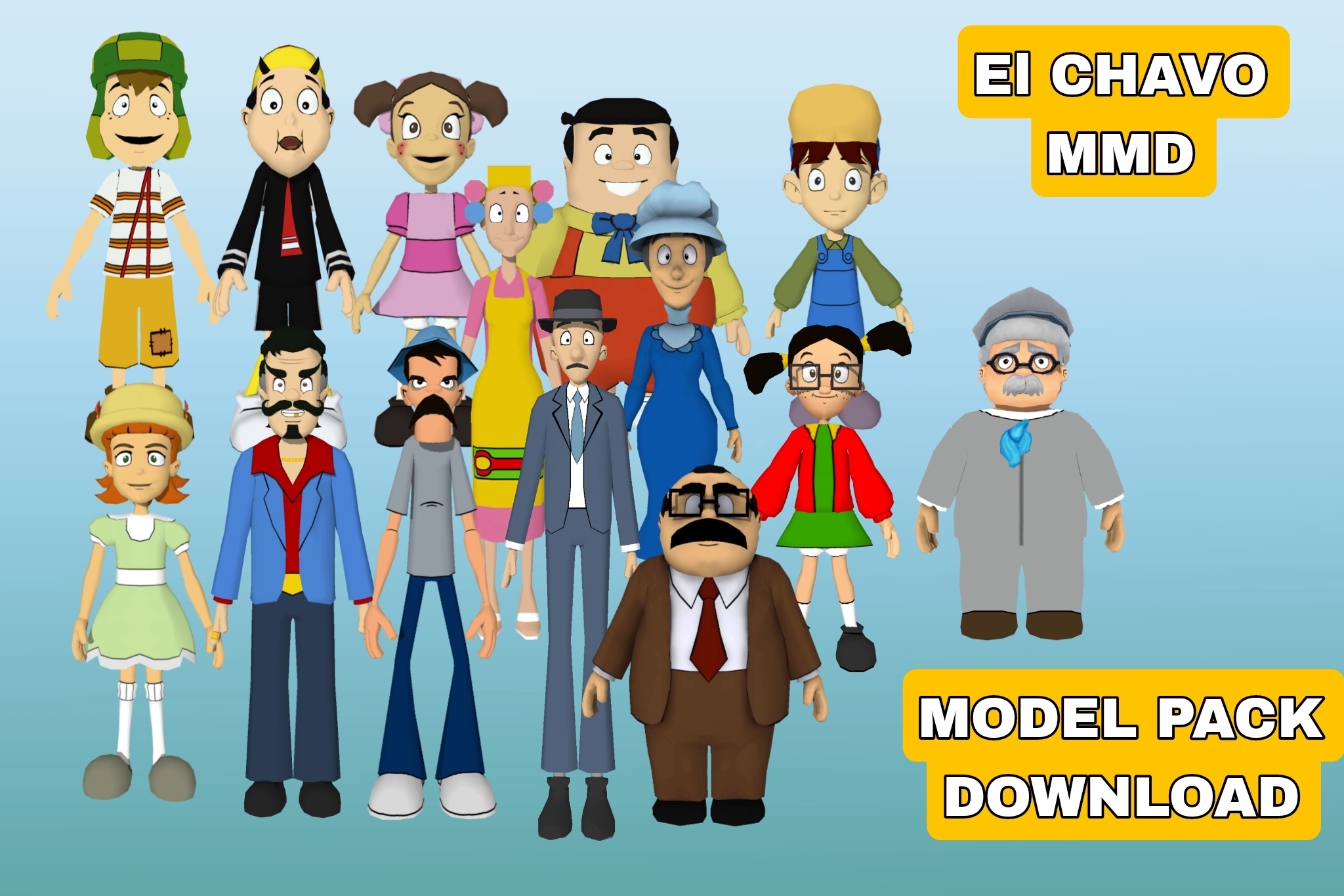 El Chavo Models (MMD Pack Download) by Guilherme4567777 on DeviantArt
