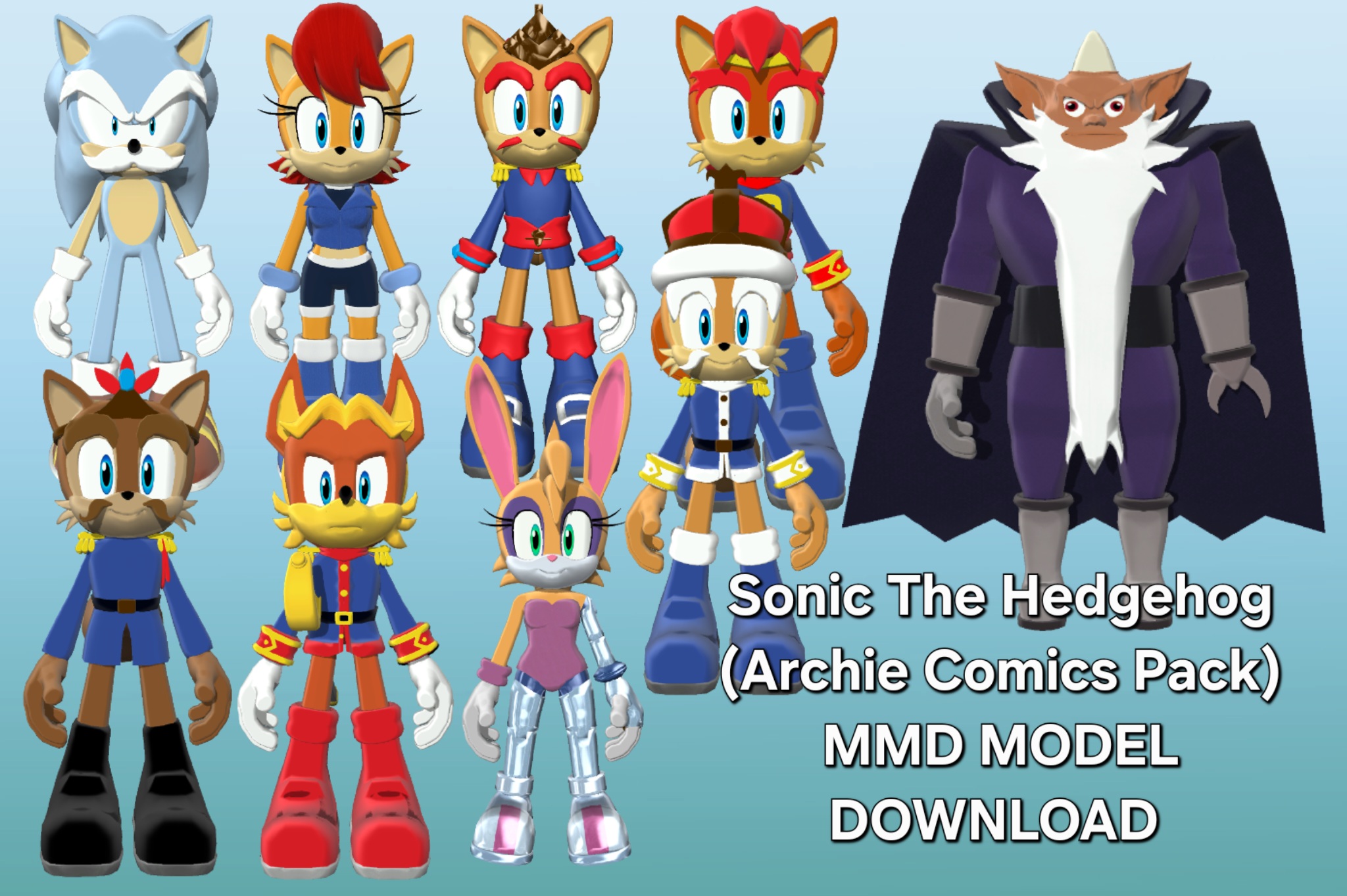 Sonic Archie Comics Models (MMD Pack Download) by Guilherme4567777 on ...