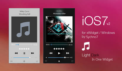 IOS 7 Music Dark Light 2 In 1 By Sychno7