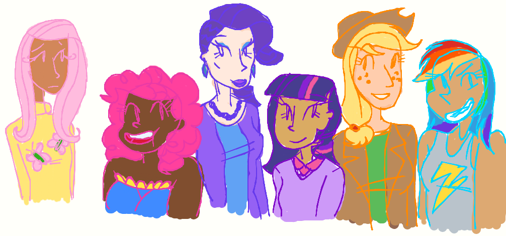 mlp mane 6 as humans