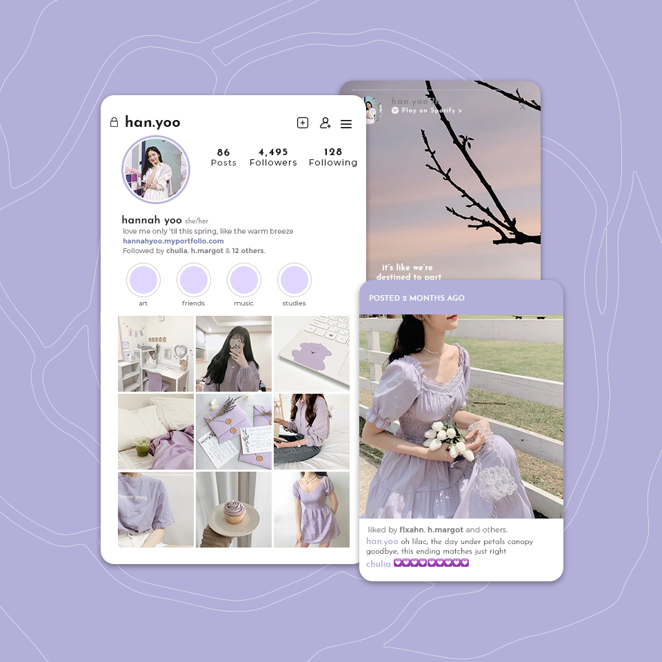 lilac / an instagram template. by ngoeuns on DeviantArt