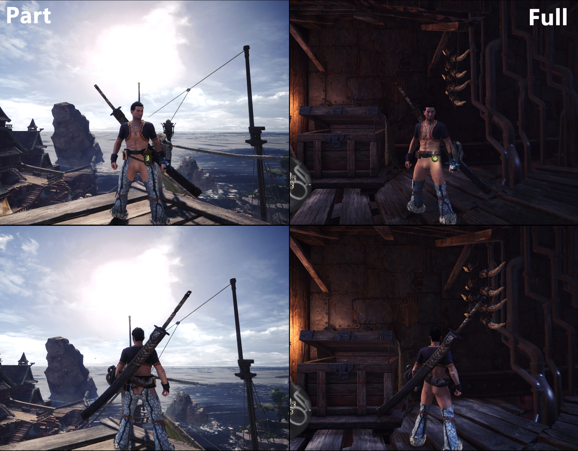 MHW-Sexy Kirin Leg Guards for Male by ogami4 on DeviantArt