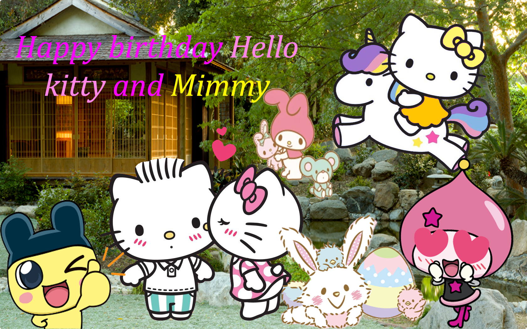 Happy birthday Hello kitty and Mimmy by CuteYoshiLover on DeviantArt