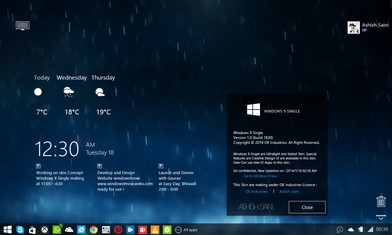 Windows 9 Single Mark 4 (build 1830)