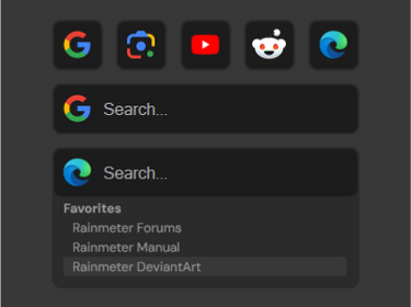 Animated Multi Search Bar v1.2 | Rainmeter