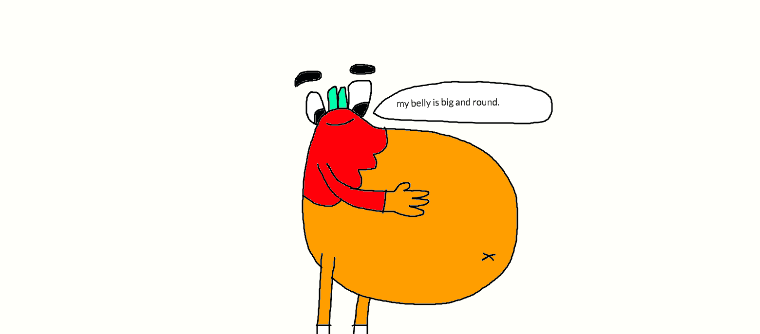tiny's big round belly by jwilli3642 on DeviantArt