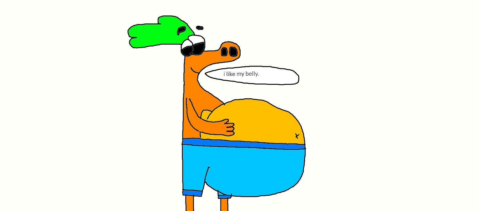 tangy likes his belly by jwilli3642 on DeviantArt