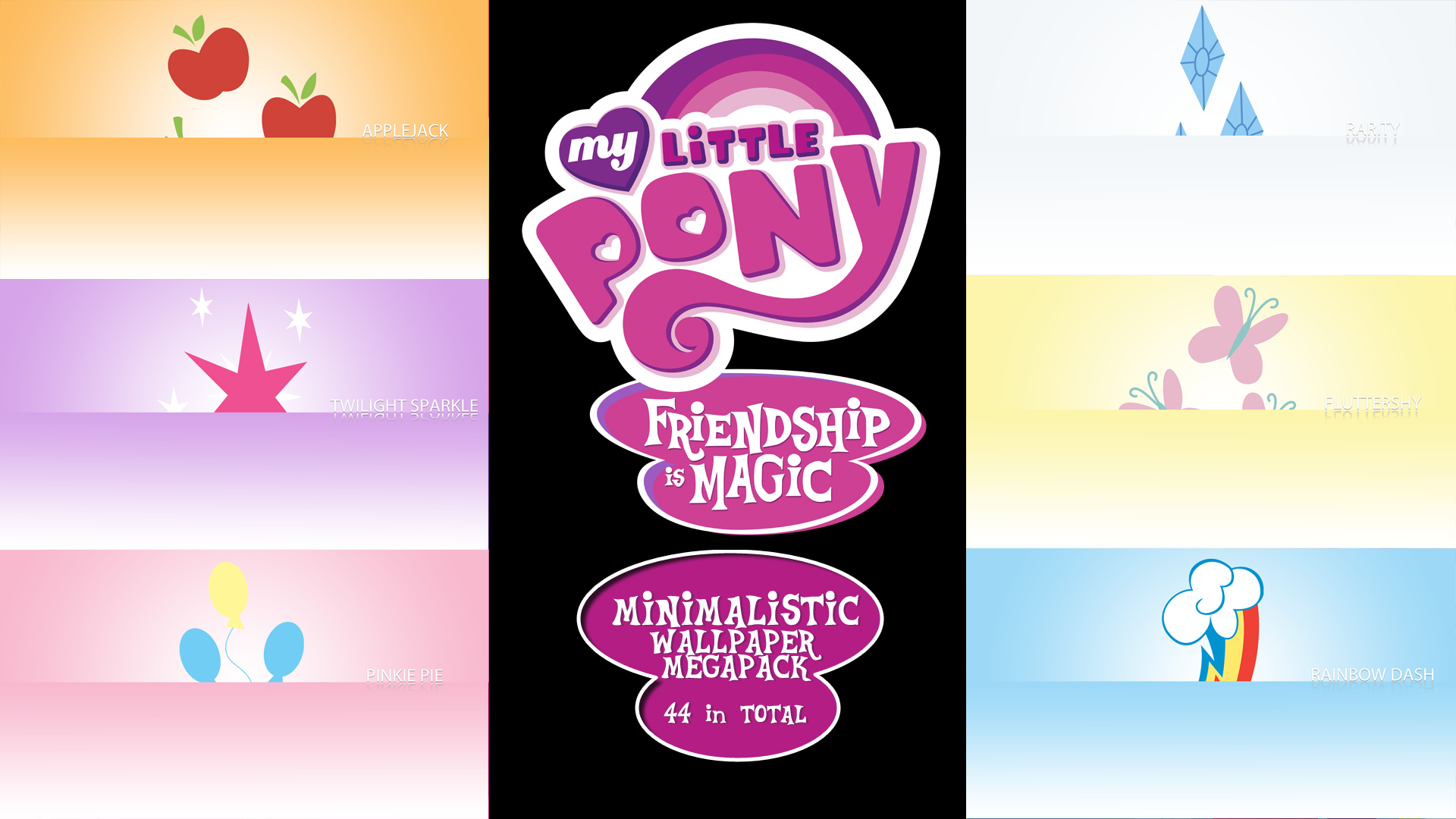 My Little Pony FIM Minimalistic Wallpaper Megapack