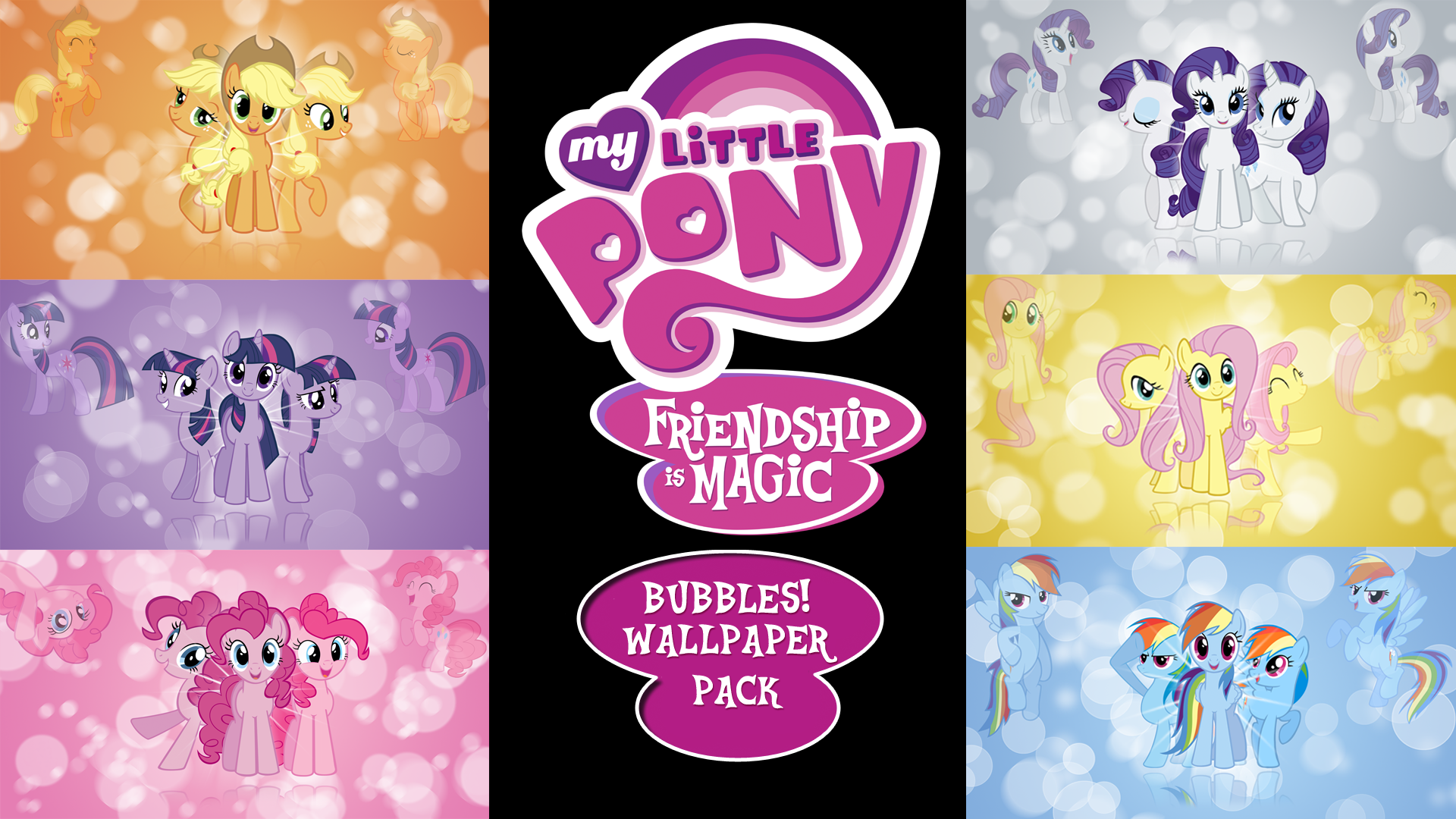 My Little Pony FIM 'Bubbles!' Wallpaper Pack