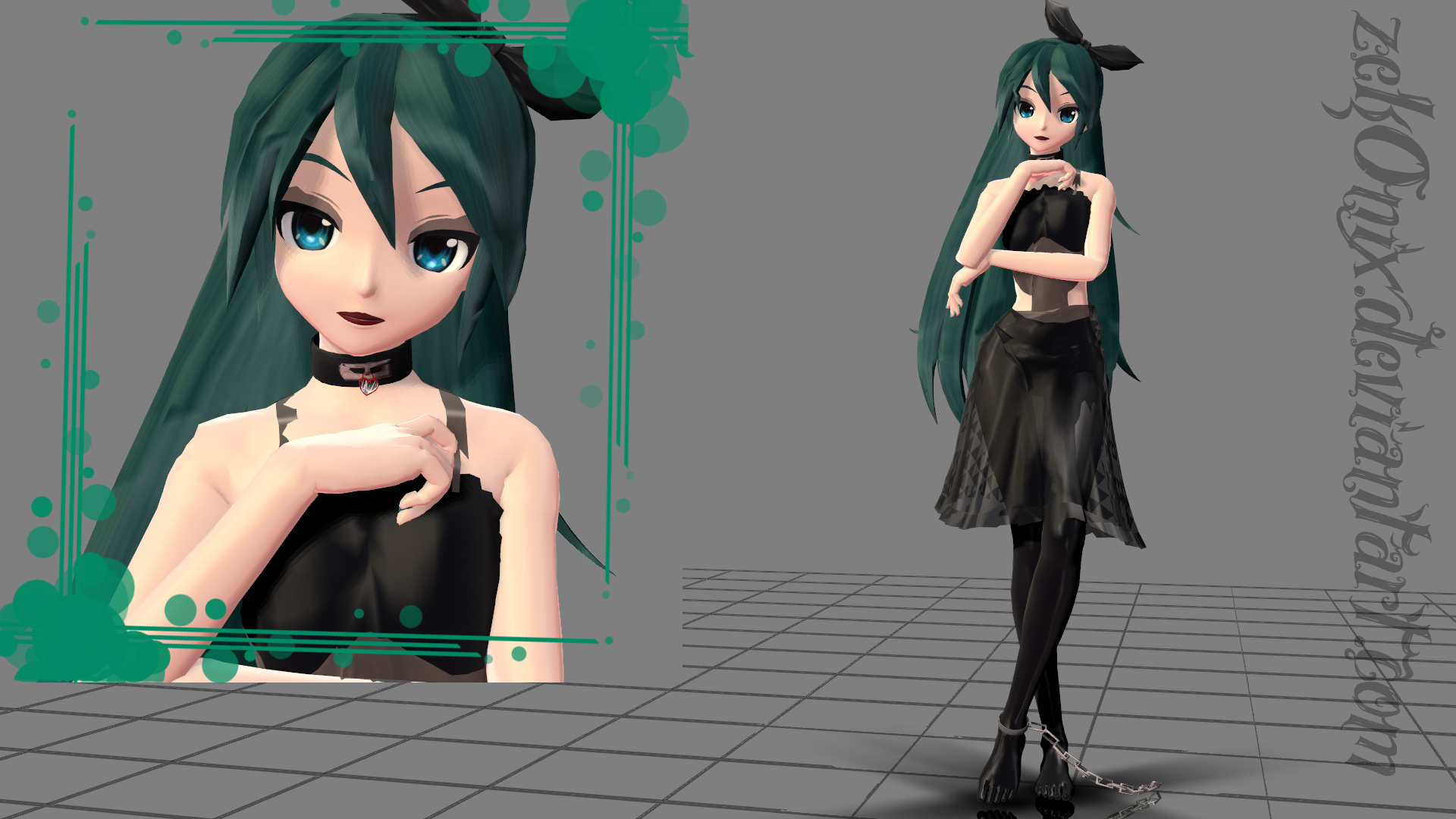 DT_KuroMiku + DL by ZekoNix on DeviantArt