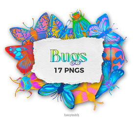 COLORFUL BUGS / PNG PACK