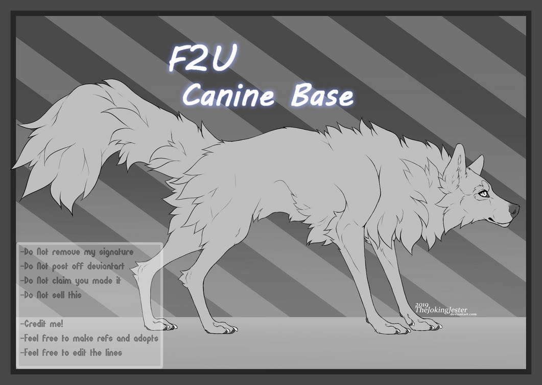 F2U | Wolf - Canine Base | #3 by TheJokingJester on DeviantArt