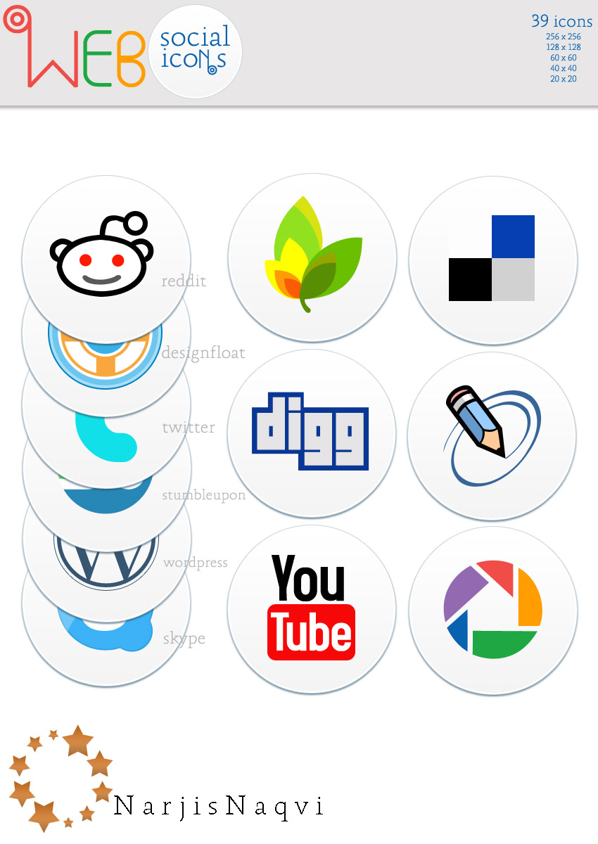 Web social icons