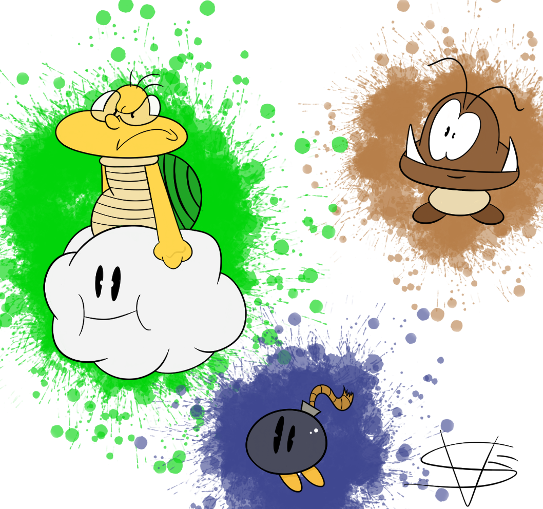 Mario Enemies Doodles