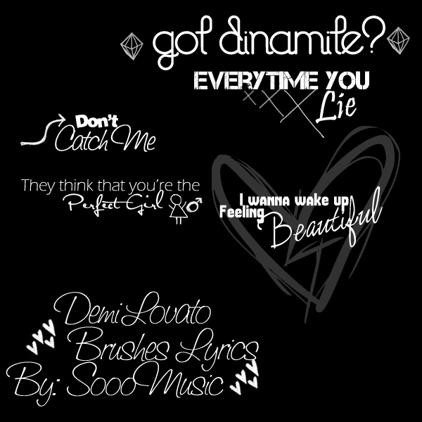 DDLovato Lyrics Brushes