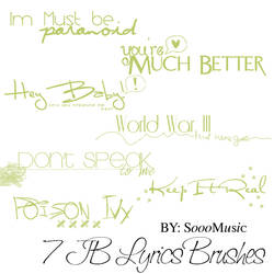 7 JB Lyrics Brushes