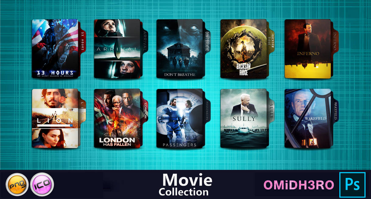 Movies [2016] Folder Icon Pack by OMiDH3RO on DeviantArt