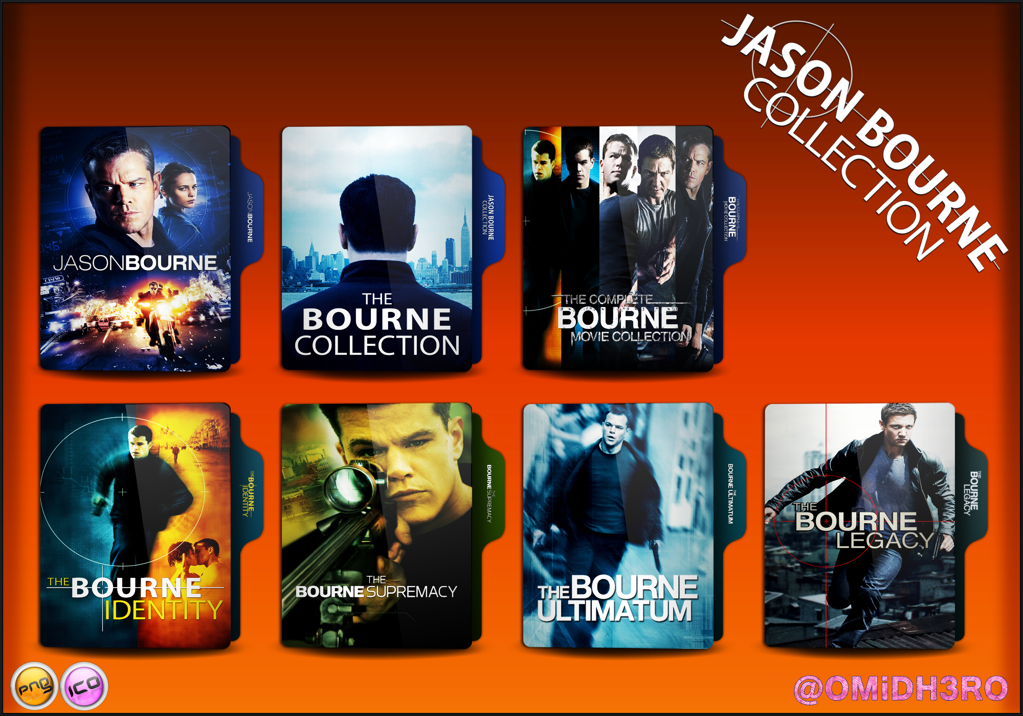 Jason Bourne Collection Folder Icon Pack by OMiDH3RO on DeviantArt