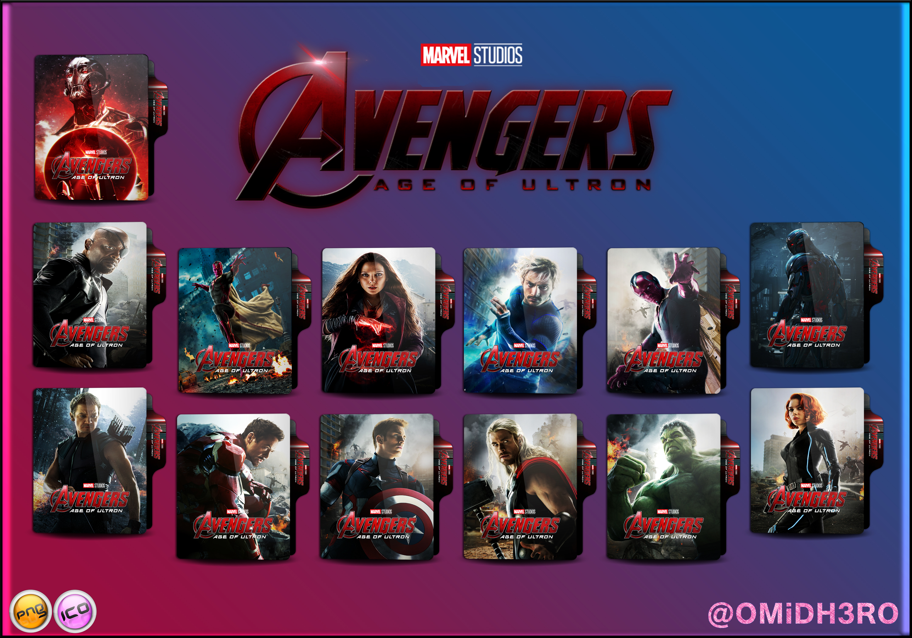 Avengers Age of Ultron (2015) Folder Icon V1 by OMiDH3RO on DeviantArt