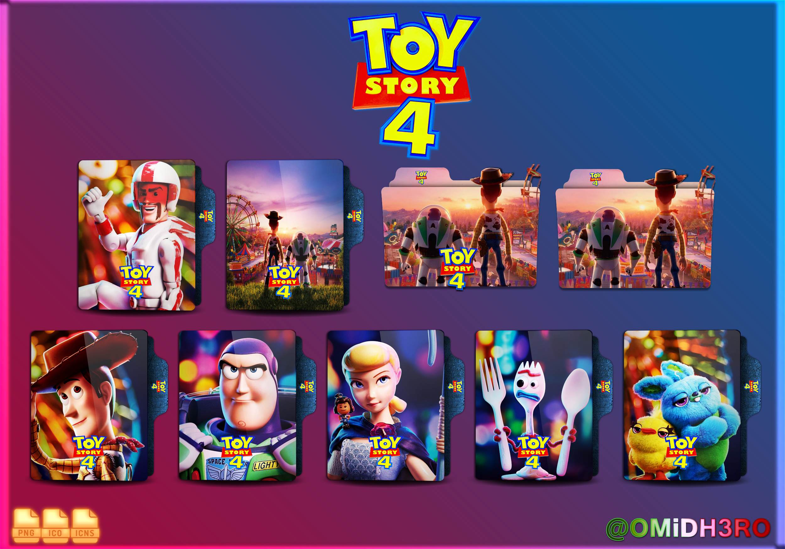 Toy Story 4 Folder Icon by OMiDH3RO on DeviantArt