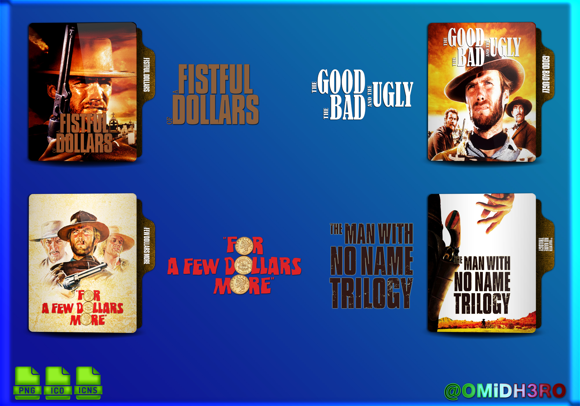 The Man With No Name Collection Folder Icon by OMiDH3RO on DeviantArt