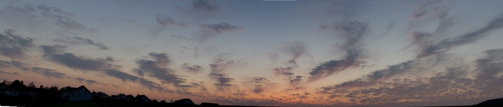 Evening Sky Panorama Stock