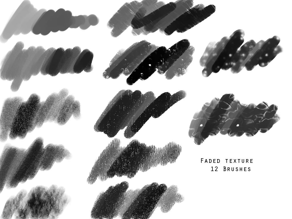 12 Textured Brushes by GeoffryHawk on DeviantArt